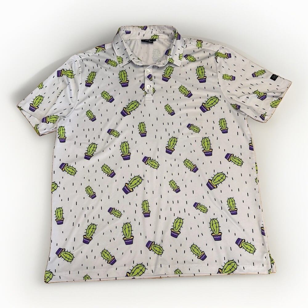 Sunday Swagger Shirt Mens XL Polo Desert The Mad Cactus Golf Performance Casual